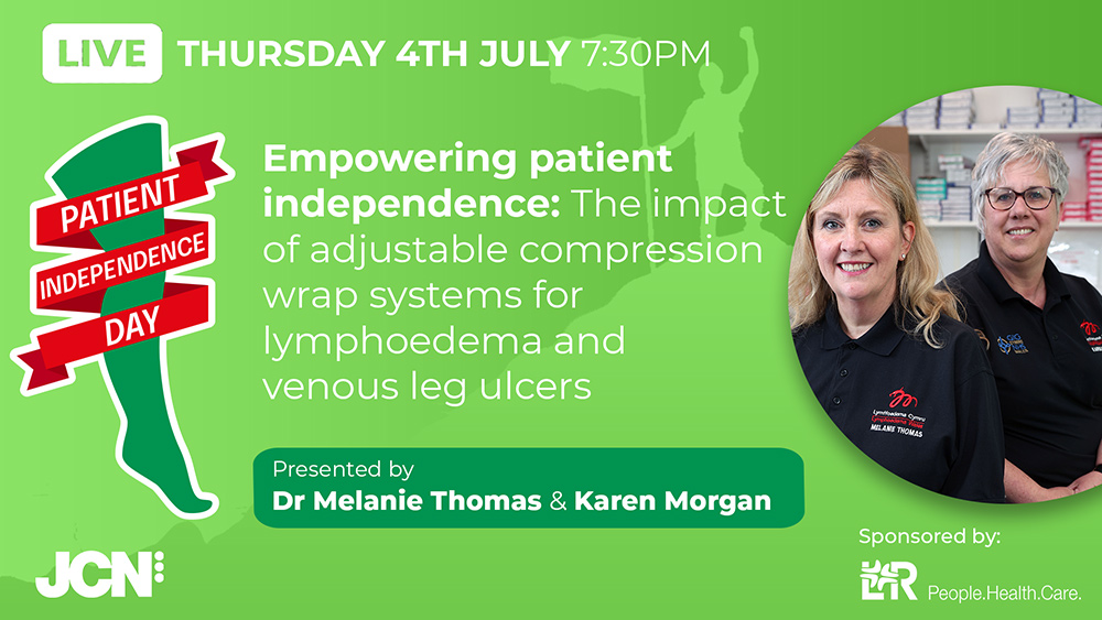 Facebook Live: Empowering patient independence: The impact of adjustable compression wrap systems for lymphoedema and venous leg ulcers