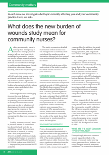 What does the new burden of wounds study mean for community nurses?