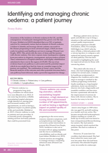 Identifying and managing chronic oedema: a patient journey