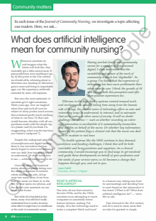 What does artificial intelligence mean for community nursing?