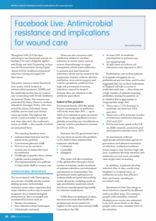 Facebook Live: Antimicrobial resistance and implications for wound care