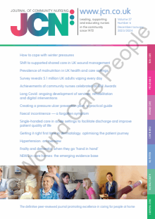 Journal of Community Nursing (JCN) all issues - Journal of